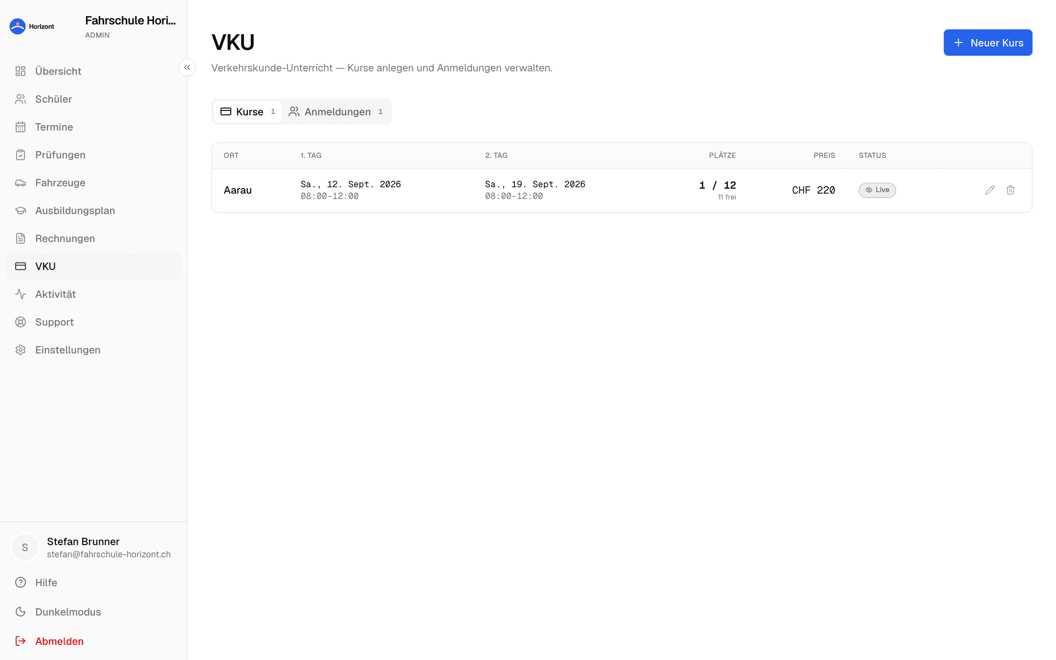 VKU-Kurse mit Terminen und Anmeldungen